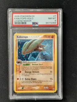 Kabutops 7/92 Holo Rare EX Legend Maker Pokemon Card (PSA 8 NM-MT) - Image 1