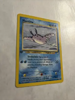 Mantine 64/111 1st Edition Neo Genesis Pokemon Card Vintage Near Mint - Image 4