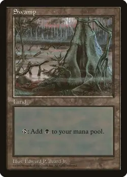 Swamp - Red Pack (Beard, Jr.) - Light Play MTG Promos: APAC Lands - Image 1