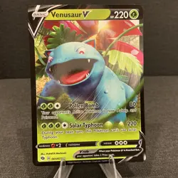 Venusaur V 001/073 Ultra Rare Champion's Path NM Pokemon TCG Card - Image 1