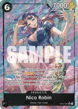 Nico Robin Alt Art OP12-087 Legacy of the Master One Piece Card - Image 1