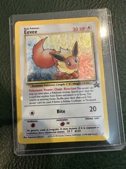 Eevee Holo Pokemon Card - 11/53 WOTC Black Star Promo - Vintage Promo - Image 1