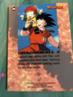 Dragon Ball Z "IS IT DEFEAT OR VICTORY THAT WAITS IN THE DARKU" #34 1996 Card - Image 2