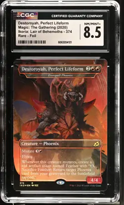 EVERQUILL PHOENIX Destoroyah, Perfect Lifeform Ikoria Foil Rare CGC 8.5 MTG - Image 1