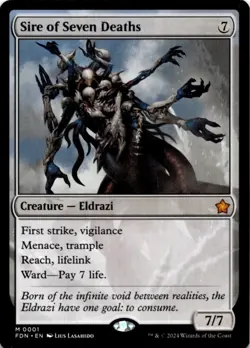 MTG Sire of Seven Deaths Normal Foundations NM - Image 1