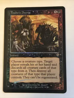 Tsabo’s Decree Foil X1 Invasion Ex Condition See Front/back Pics - Image 1