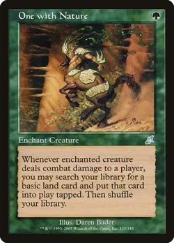 One with Nature - Foil Scourge MP MTG - Image 1
