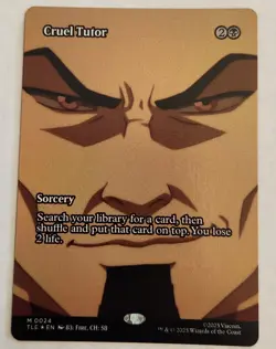 Cruel Tutor TLE #24 Borderless Mythic Foil NM+ - Image 1