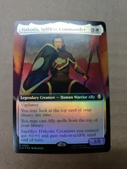 Hakoda, Selfless Commander TLA #366 Foil Extended Art NM MTG - Image 1