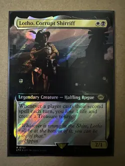 Lotho, Corrupt Shirriff SURGE FOIL RARE EXTENDED Lord of the Rings LTR MTG Magic - Image 1