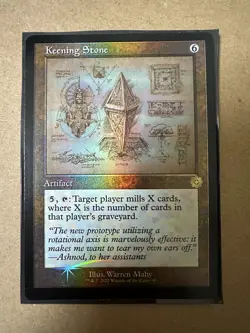Keening Stone FOIL SCHEMATIC RETRO ARTIFACT Brothers' War MTG BRO Magic NEW - Image 1