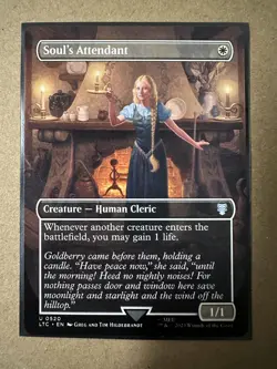 Soul's Attendant BORDERLESS UNCOMMON Lord of the Rings LTC MTG Magic NEW - Image 1