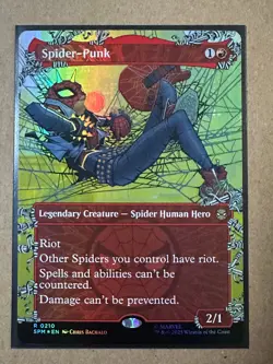 Spider-Punk #0210 FOIL BORDERLESS RARE Marvel's Spider-Man SPM MTG Magic NEW - Image 1