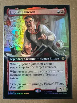 J. Jonah Jameson FOIL EXTENDED RARE Marvel's Spider-Man SPM MTG Magic Gathering - Image 1