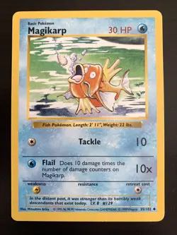 1999 Pokemon Game Base Set - Shadowless Magikarp #35 - SHIPS TODAY! 🔥🔥 - Image 1
