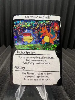 No Time To Shell 21/50 - Numbered Hit Holo - PokeDoodly Fan Art - Pokemon NM - Image 1