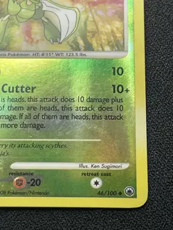 Pokemon Scyther 46/100 Reverse Holo 2008 Majestic Dawn MP - Image 4