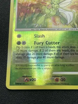 Pokemon Scyther 46/100 Reverse Holo 2008 Majestic Dawn MP - Image 5