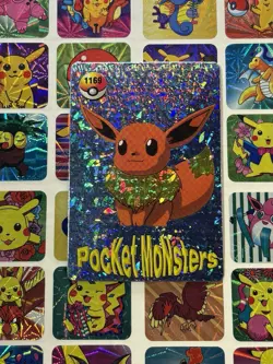 Pokemon Vintage Pocket Monsters Vending HOLO Prism Sticker 1999 Bandai Nintendo - Image 1