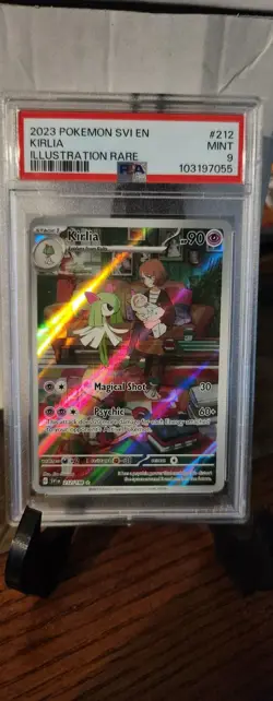 Kirlia Illustration Rare PSA 9 - 2023 Pokemon SVI #212 - Mint Slab - Image 1