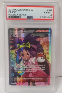 PSA 6 Pokemon Iris (Full Art) 101/101 2013 Plasma Blast Ultra Rare - Image 1
