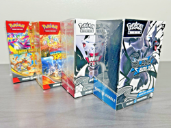 Pokemon Black Bolt White Flare Surging Sparks Mega Evo Booster Bundle x4 ⚡💎 - Image 1