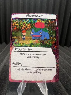 Venusaur (Almostasaur) 46/100 - Numbered Hit Holo - PokeDoodly Fan Art - Pokemon - Image 1