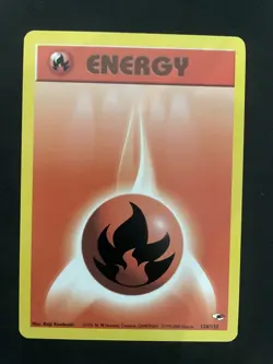 Pokemon TCG Fire Energy Gym Challenge 128/132 Regular NM - Image 1