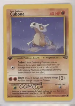 Cubone 1st Ed. Pokemon Jungle #50 1999 - Image 1
