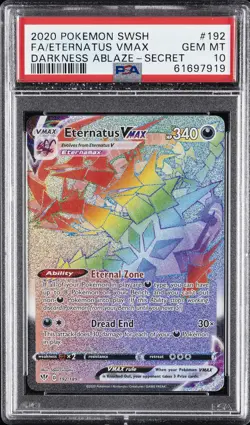 2020 POKEMON SWORD & SHIELD DARKNESS ABLAZE #192 FULL ART/ETERNATUS VMAX PSA 10 - Image 1