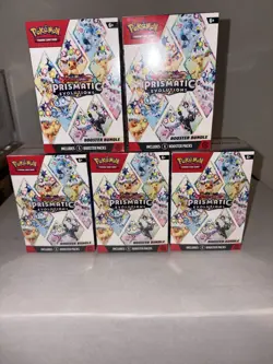 Pokemon TCG Scarlet & Violet Prismatic Evolutions Booster Bundle Sealed Lot of 5 - Image 1