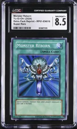 Monster Reborn *CGC NM/MINT+ 8.5* RP01-EN016 *POP 1 *Super Rare* Yugioh - Image 1