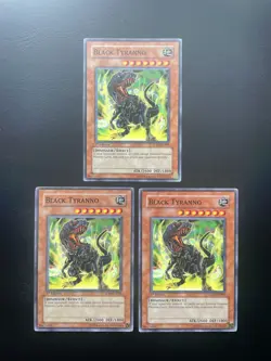 Yugioh Black Tyranno SD09-EN008 Common 1st Edition LP/MP X3 - Image 1