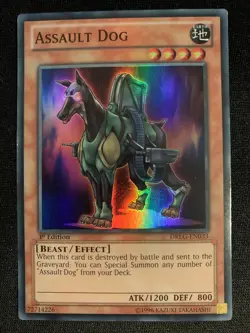Assault Dog - DRLG-EN033 - Super Rare - 1st Edition - Yugioh - Image 1