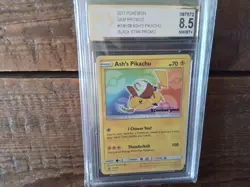 Pokemon Cards promo sr v ash's pikachu vmax secret sm108 ex graded art card b19 - Image 1