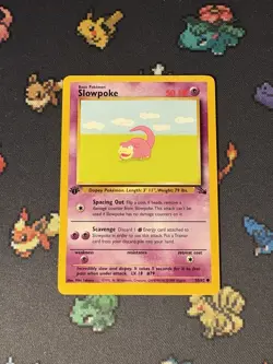 Pokemon Cards Slowpoke 55/62 Fossil FIRST EDITION WOTC - (NM-) - Image 1
