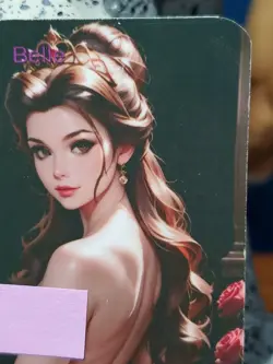 1/1 Only 1 Made Belle Disney Princess NSFW Lonestar Customs Topless Waifu Card - Image 3