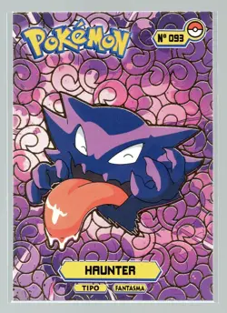 HAUNTER #093 - Card Tops Pokedex Database - Pokemon *GOLD HOLO FOIL DESIGN* - Image 1