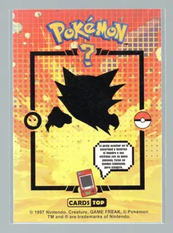HAUNTER #093 - Card Tops Pokedex Database - Pokemon *GOLD HOLO FOIL DESIGN* - Image 2