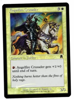 Magic the Gathering MTG Card: FOIL Angelfire Crusader Apocalypse 1/143! NM - Image 1