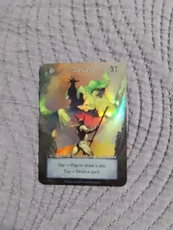 Sorcerer Card Avatar Promotional Foil Arthurian Legends Sorcery Contested Realm - Image 1