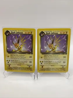 Dark Jolteon Team Rocket Pokemon Card Uncommon 38/82, NM, Never Played - Image 1