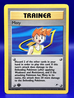 2000 Pokemon Card 1st EditionGym Heroes Misty RARE Trainer 102/132 NM - Image 1