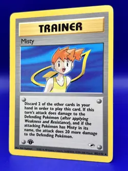 2000 Pokemon Card 1st EditionGym Heroes Misty RARE Trainer 102/132 NM - Image 2