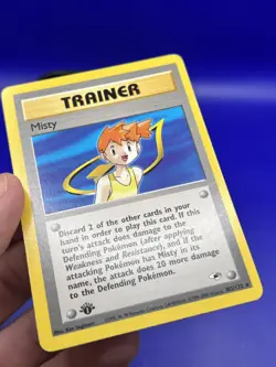 2000 Pokemon Card 1st EditionGym Heroes Misty RARE Trainer 102/132 NM - Image 3