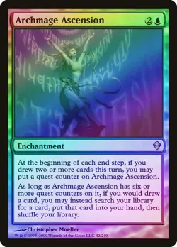 Archmage Ascension FOIL Zendikar HEAVILY PLD Blue Rare MAGIC MTG CARD ABUGames - Image 1