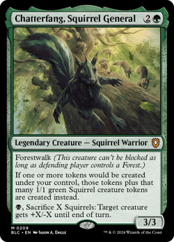 Chatterfang, Squirrel General - 209 - BLC Set- Near Mint - MTG - Image 1