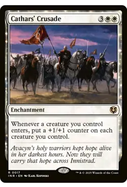 1x MTG Cathars' Crusade [Innistrad Remastered Rare] Near Mint! Ships Fast! - Image 1