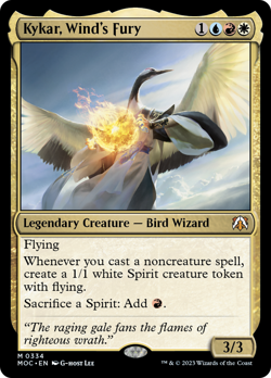 Kykar, Wind's Fury [March of the Machine Commander] Magic MTG - Image 1