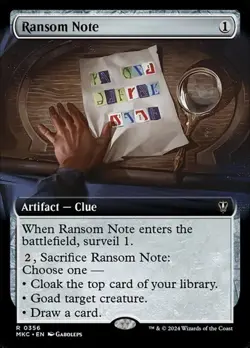 Ransom Note (#356) - Extended Art MKC NM MTG - Image 1
